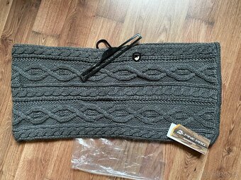 Nová unisex zimní pletená kruhová šála Alpine Pro - šedá - 4