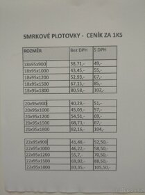 Smrkové plotovky a sloupky - 4