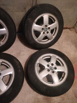 4ks alu disky orig Škoda 5x100 r15 + pneu 195/65 5mm - 4