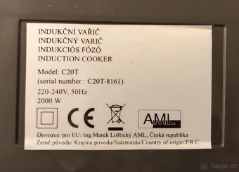 Indukční vařič AML C20T - přenosný - 4