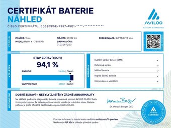 Tesla Model Y Performance | SoH94,1 % | Záruka Tesla | 51tkm - 4