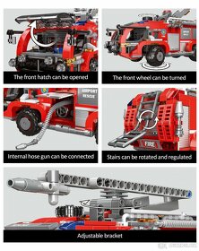 Stavebnice hasičské auto , kompatibilní s LEGO - 4