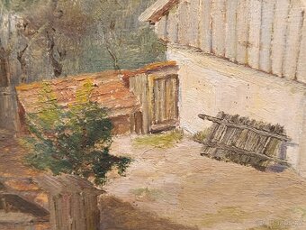 Obraz J.Hošek 1952 - originální olejomalba na plátně 66x86 - 4