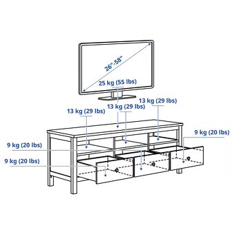 Tv stolek HEMNES - 4