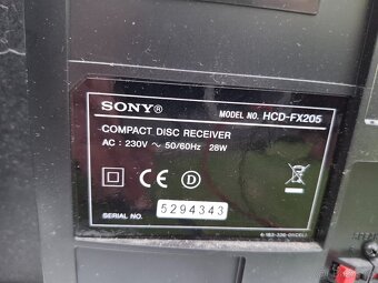 Prodám SONY micrověž model HCD FX 205 s bednami SS-CFX200 - 4