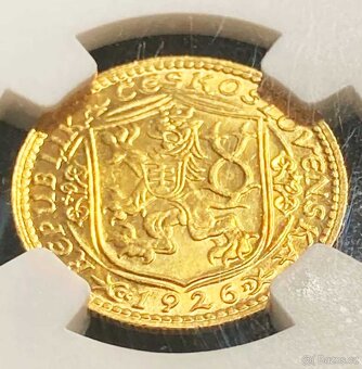 Svatováclavský dukát 1926, certifikace NGC MS 65 - 4