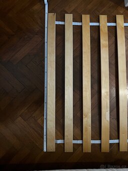2× lamelový rošt 90×190 cm – pevný dřevěný - 4