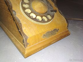 Starožitný dřevěný telefon Tesla Cs20 - 4