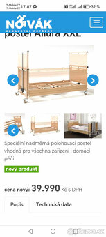 Zdravotní polohovací elektricka postel Allura XXL - 4