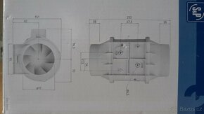 Tichý dvouotáčkový diagonální ventilátor do potrubí - 4