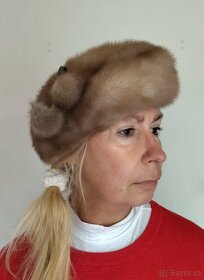 Baret čepice kožešina norek - 4
