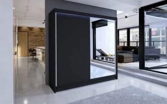 Šatní skříň + Zrcadlo + Led - 4