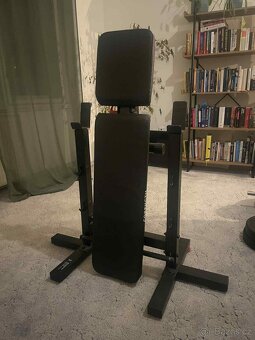 Polohovací posilovací lavice + 56 kg závaží - 4