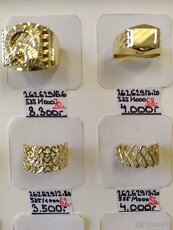 Luxusní nové zlaté prsteny - 4