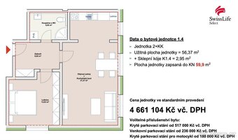 Prodej bytu 2+kk 56 m2 Vojanova, Liberec - 4