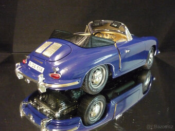 Porsche 356 B Cabrio modré Bburago 1/18 - 4