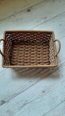 Proutěné košíky s látkou 5 ks- dekorační - 4