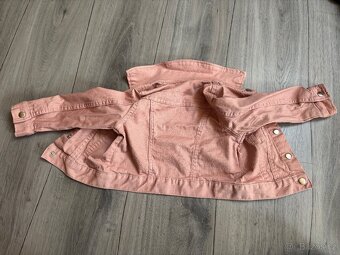 Džínová růžová bunda H&M vel. 2-3 roky - 4