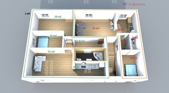 Prodej rodinného domu 4+kk, 3+kk a 2+kk, 250 m2, pozemek 196 - 4