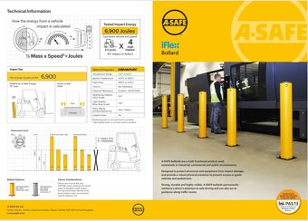 Ochranný zahrazovací sloupek A-Safe Bollard 190/1200mm. - 4