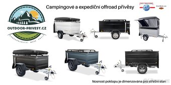Multifunkční Přívěsný Offroad Vozík Camping Poklop na Stan - 4