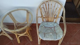 Ratanový stůl a 2 křesla - 4