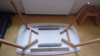 Set rozkládací jídelní stůl s židlemi a konferenčním stolkem - 4