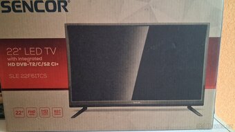 Prodám TV Sencor 22“ (56 cm) HD DVB T2,C,S2 satelit - 4