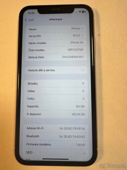 Apple iPhone XR 64gb kondice baterie 100% s kabelem Cena 37 - 4