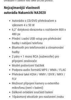 Nakamichi Na2300 autorádio 2din - 4