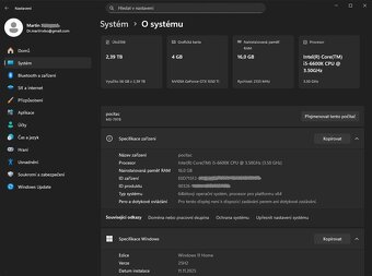 Tiché herní PC | i5 | GTX 1050Ti | 16GB RAM | Windows 11 - 4