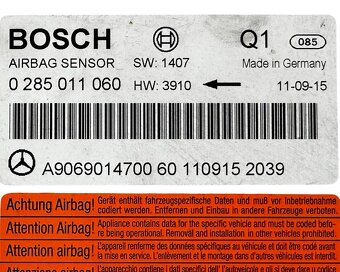 Řídící jednotka airbagu A9069014700 VW Crafter 2E L1H1 2012 - 4