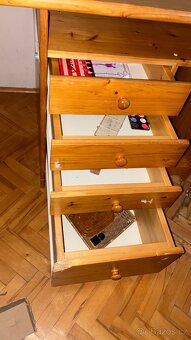 Psací stůl z masivu (borovice) – 153 x 60 cm - 4