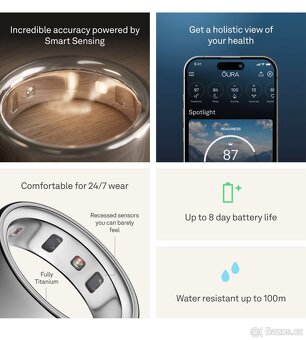 Oura Ring 4 Silver size 10 nový - 4