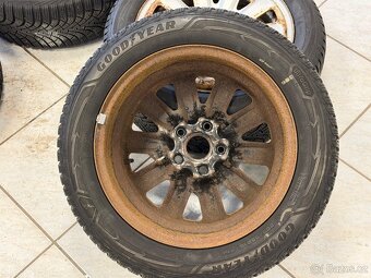 Plechové disky 5x112, 7jx16 + pneumatiky - 4