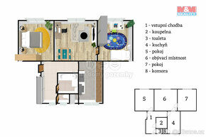 Prodej bytu 3+1, 70 m², Stochov, ul. Ve dvojdomkách - 4