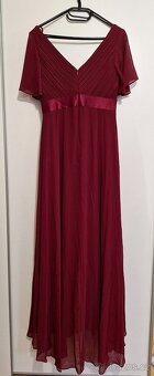 Vínové společenské šaty vel. 40 - 4