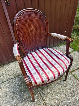 Krásné Starožitné křeslo s výpletem - 4