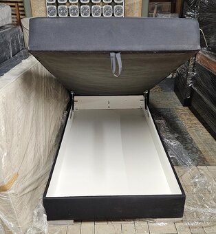 Čalouněná postel boxspring ,úložný prostor - 4