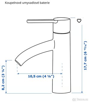 Prodám použité umyvadlo a baterii IKEA - 4
