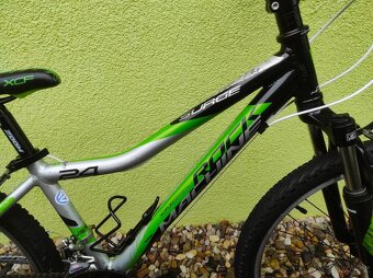 Značkové dětské kolo ROCK MACHINE 24" (stříbrná/zelená) - 4