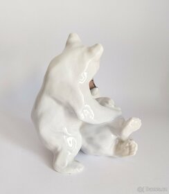 Velká porcelánová figura ledních medvědů - Kodaň - 4