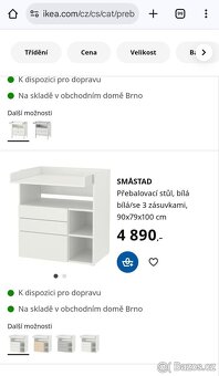 SMÅSTAD Přebalovací pult/stůl - 4