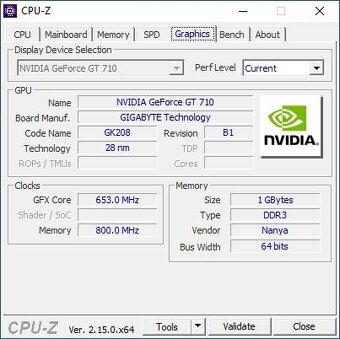 Grafická karta nVidia Gigabyte GeForce GT 710 (1 GB) PCIe - 4