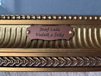 Josef LADA - VODNÍK a ŠTIKA 1952, roz.64x49cm - 4