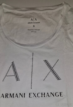 Nové tričko s kamínky ARMANI EXCHANGE vel.S - 4
