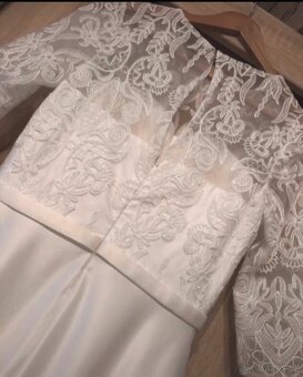 Krásné svatební šaty s krajkou - 4