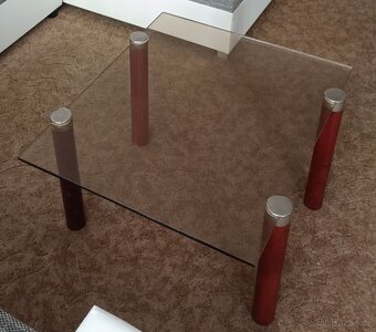 konferenční stolek 90.léta 70x60x43 cm - 4