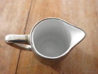 Starož. porcelánové konvičky plátované cínem 2 ks - 4