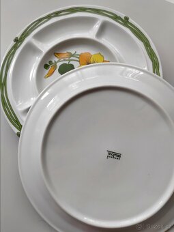 Servírovací kulatá porcelánová delena miska Thomas "Květiny - 4